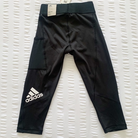 Adidas Capri Mid-Rise Training Leggings with Side Pocket - Picture 2 of 12
